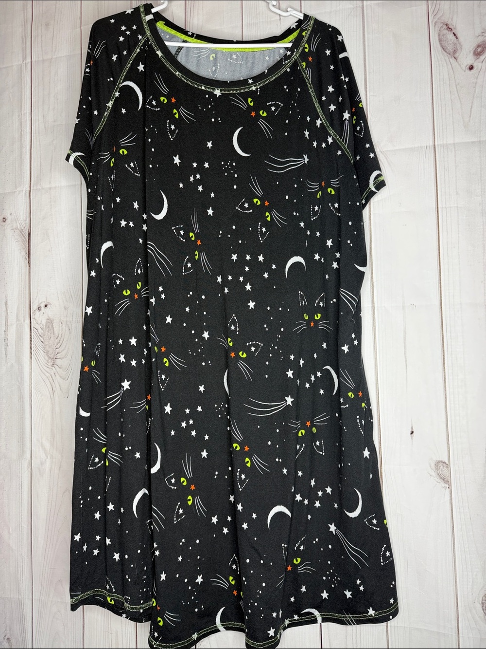 Halloween Black Cat Nightgown sz 2x- 1197